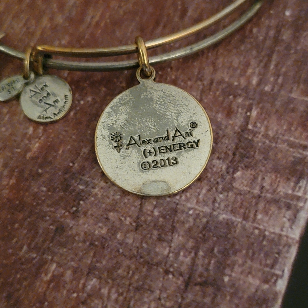 Alex and Ani "Four Leaf Clover"  Bangle Bracelet - Retired - Picture 5 of 7